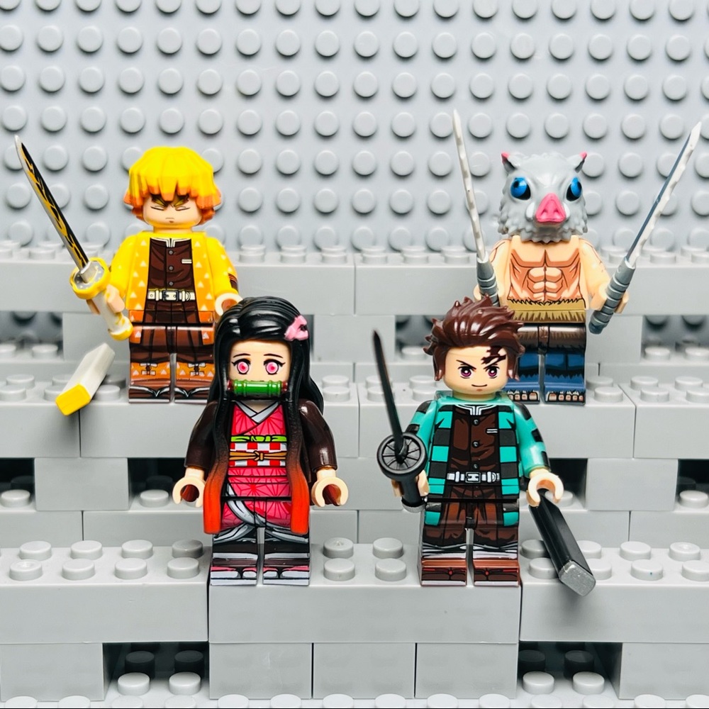 Demon Slayer Custom Minifigures Lot of 4